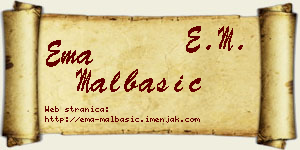Ema Malbašić vizit kartica
